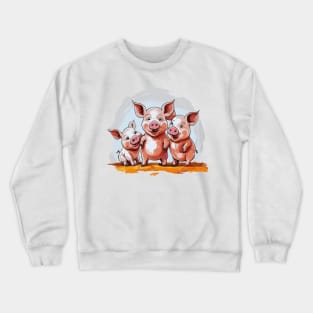 Funny Pigs Crewneck Sweatshirt